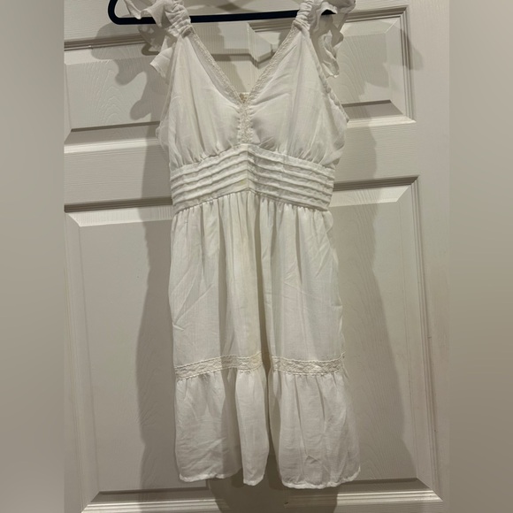 Indigo White Ruffled Mini Dress - Picture 2 of 3